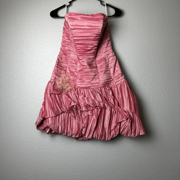 Vintage Jessica McClintock Gunne Sax Strapless Formal Mini Bubble Dress Size 7 - Picture 4 of 6